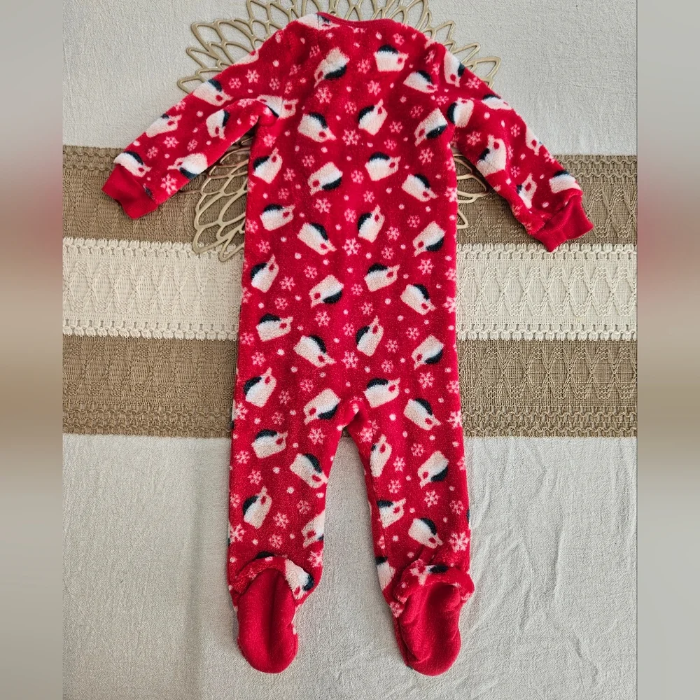Vineyard Vines Baby Santa Whale Footed Fleece Sleeper Sz 3-6M